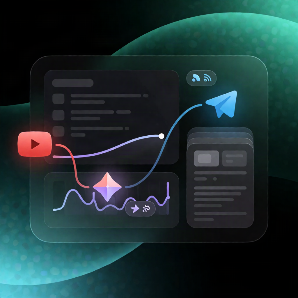 n8n YouTube RSS Digest to Telegram w/ Gemini Summaries