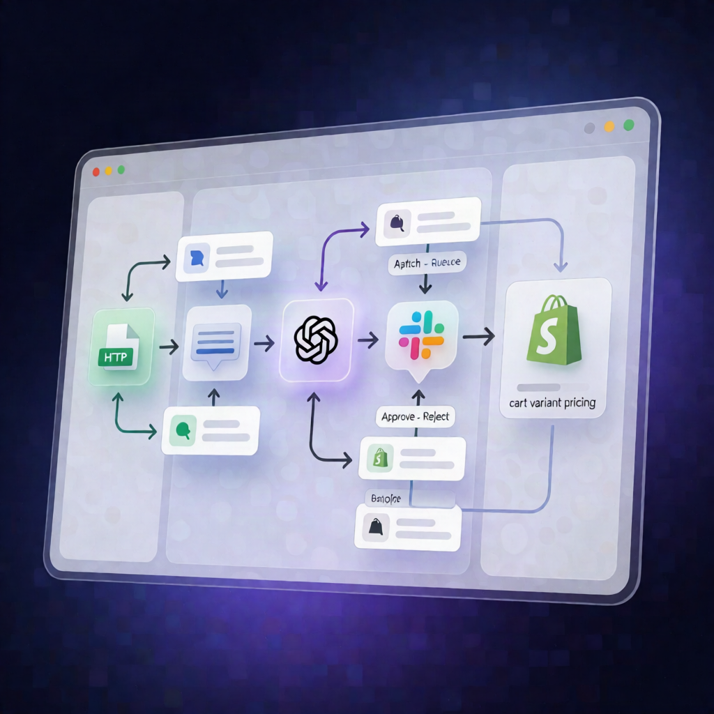 n8n Competitor Price Repricing: Shopify + GPT-4o + Slack Approval