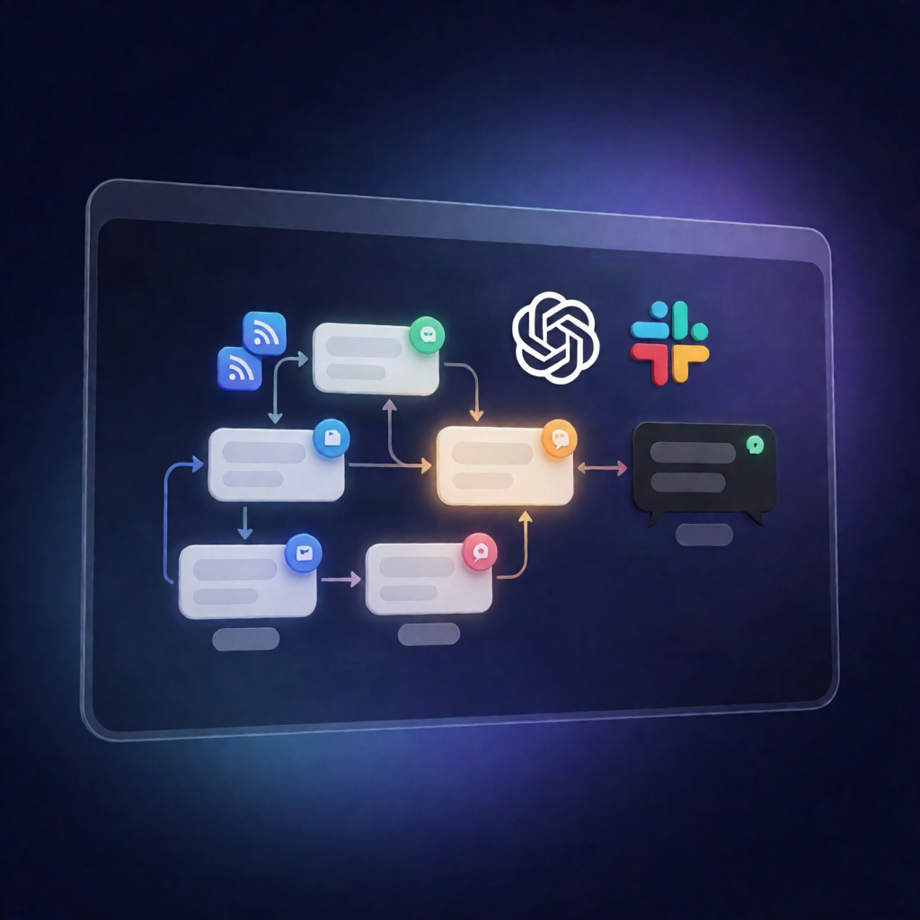 AI Music Weekly Digest Workflow (RSS→OpenAI→Slack) in n8n