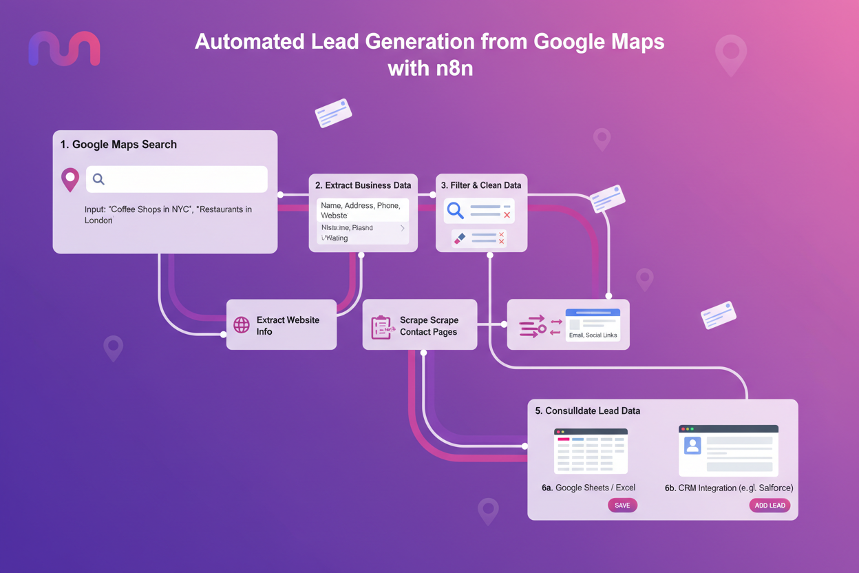 n8n Generate Leads with Google Maps Workflow