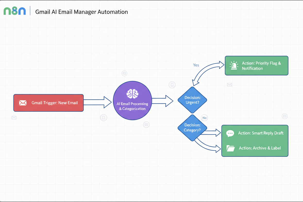 n8n Gmail AI Email Manager Workflow