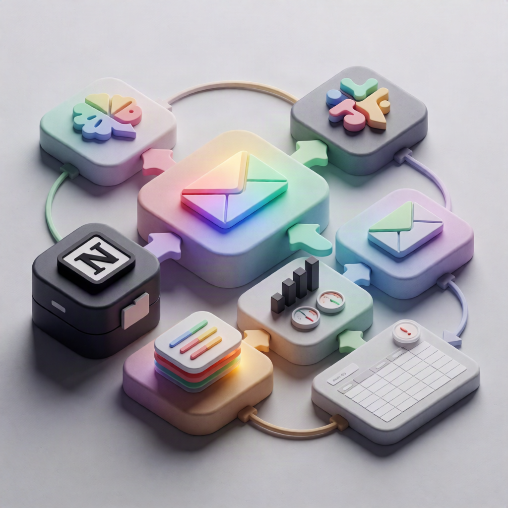 Gmail Support to FAQ n8n Workflow: Gemini, Notion & Slack