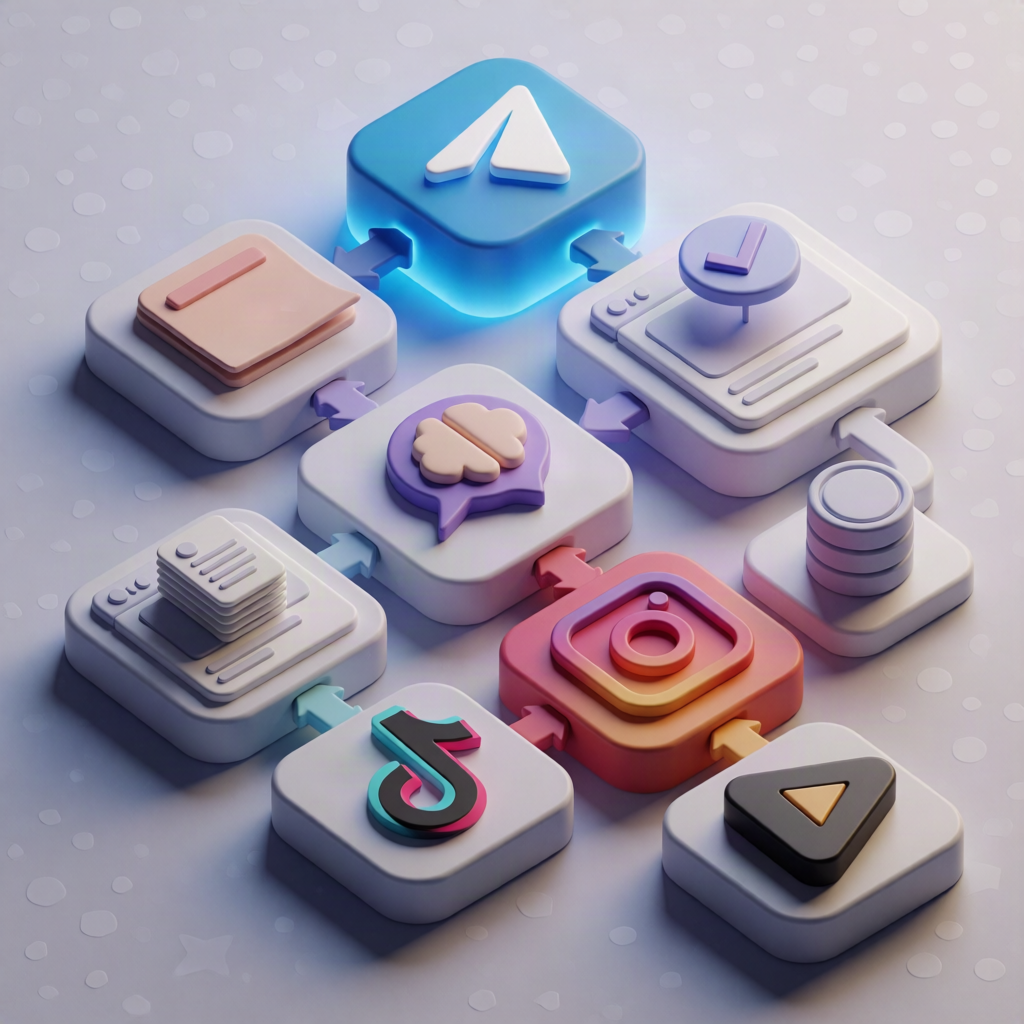 Telegram to TikTok & Reels: Claude + Postdom n8n Workflow