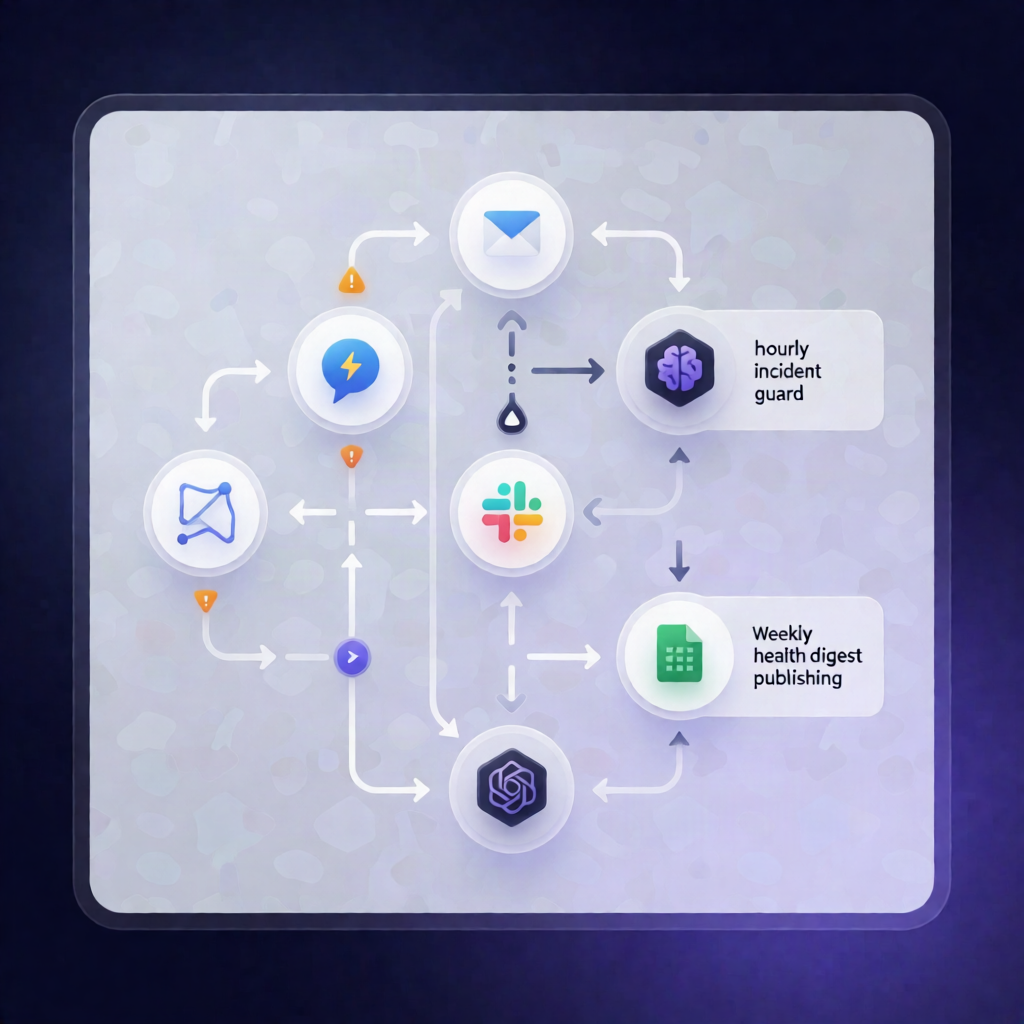 Monitor n8n Incidents: Slack + Gmail Alerts, OpenAI Spend, Sheets