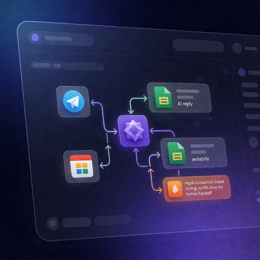 Telegram Booking Reply Workflow with Gemini, Calendar & Sheets