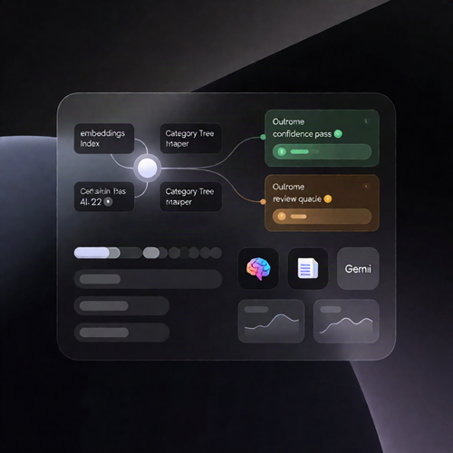 n8n Workflow: Gemini Embeddings Category Mapper + Review Queue