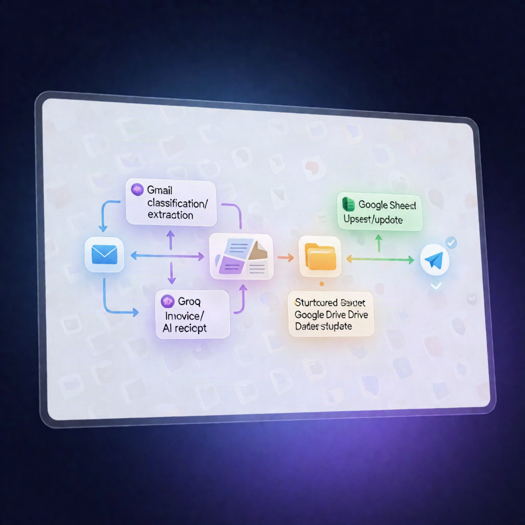 n8n Gmail Invoice Automation: Groq to Drive & Sheets