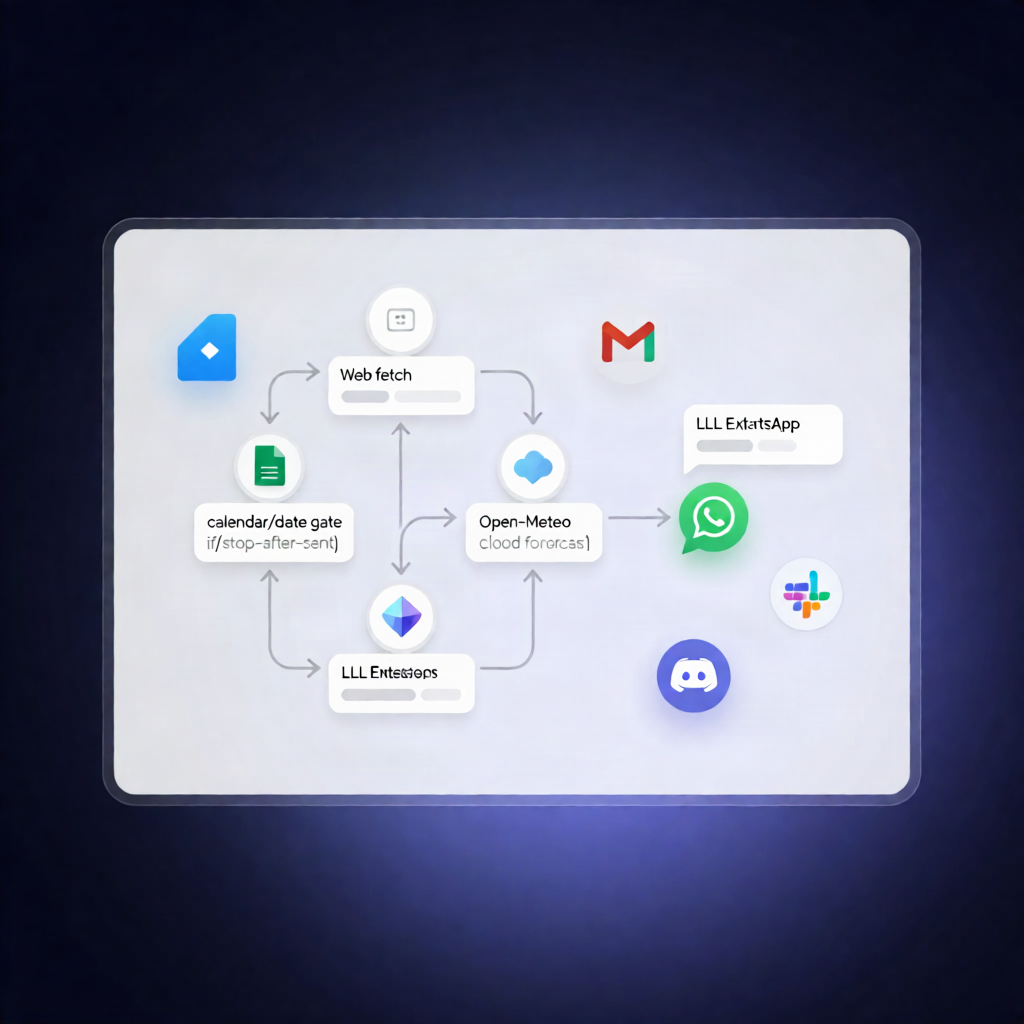 Automated Daily Daycare Menu + Weather Briefing via WhatsApp