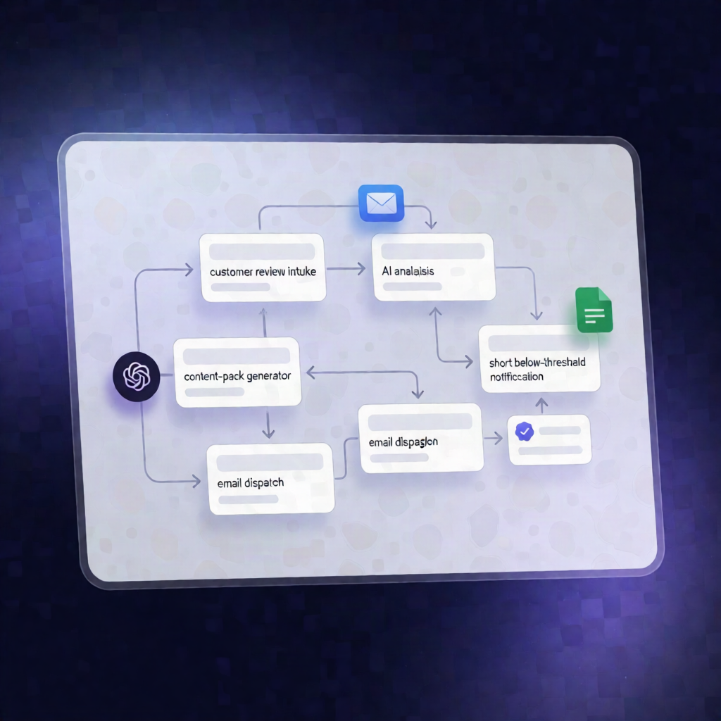 n8n Review Intelligence Workflow: OpenAI + Gmail + Sheets