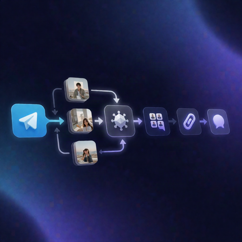 Telegram to Facebook Multi-Photo Posts (OpenRouter AI) - n8n