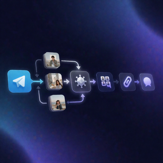 Telegram to Facebook Multi-Photo Posts (OpenRouter AI) - n8n