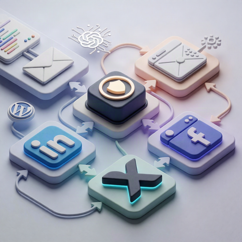 WordPress to LinkedIn, X & Facebook Webhook (n8n Workflow)