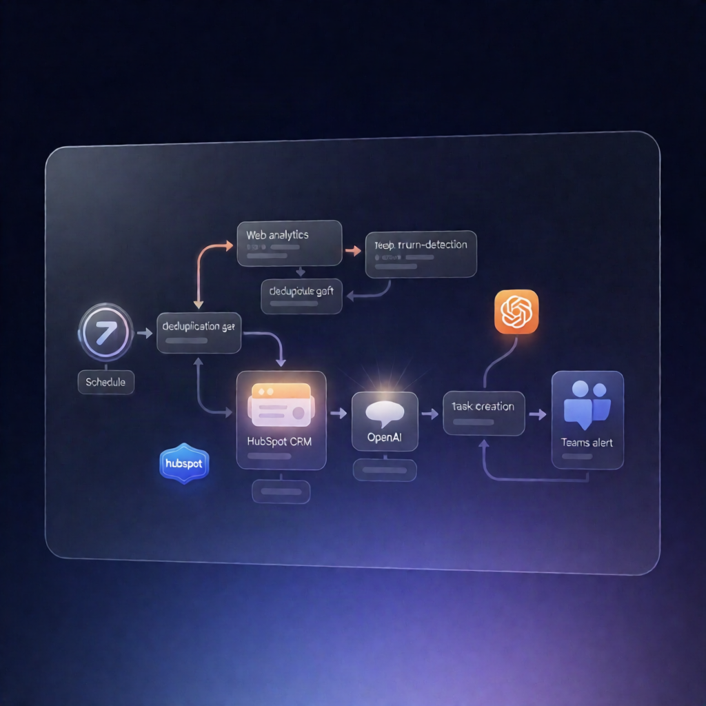 n8n HubSpot Follow-Up Workflow: Webmetic + OpenAI + Teams
