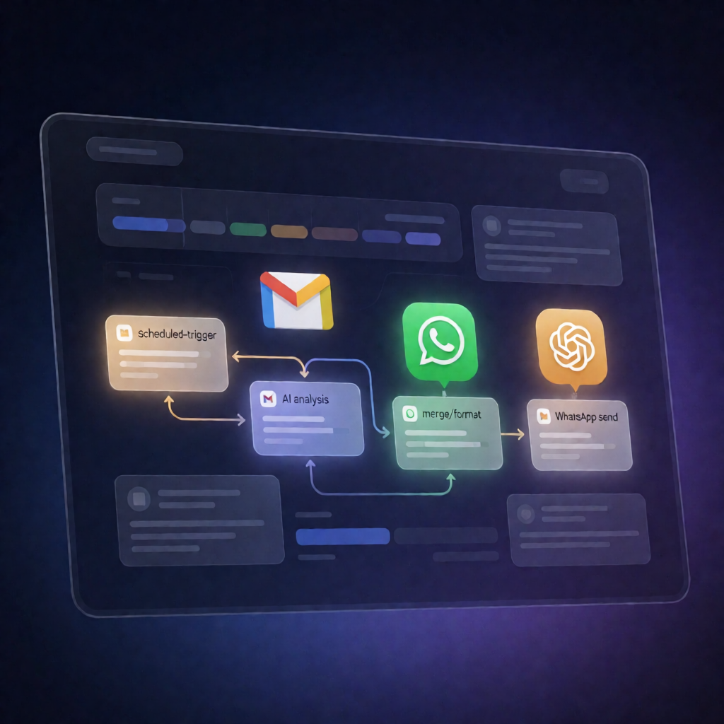 AI N8N Meeting Assistant: WhatsApp Prep Alerts with Email & LinkedIn