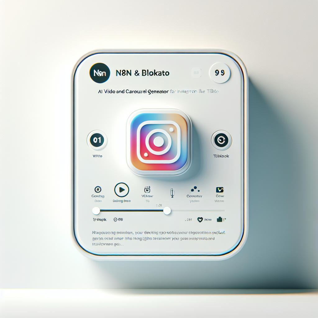 n8n Generate AI videos and carousels with Blotato for Instagram and TikTok Workflow