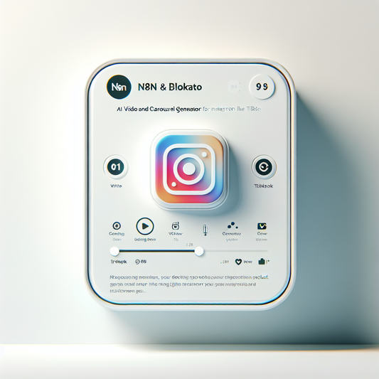 n8n Generate AI videos and carousels with Blotato for Instagram and TikTok Workflow