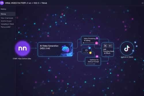 n8n Generate AI viral videos with VEO 3 and upload to TikTok Workflow