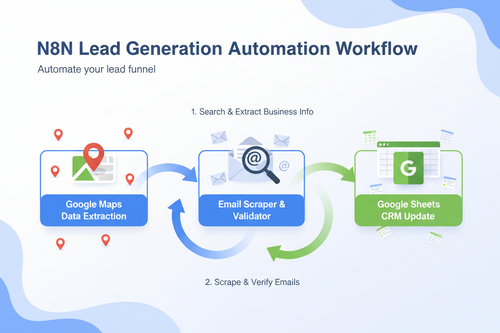 n8n Lead generation system: Google Maps to email scraper with Google Sheets export Workflow