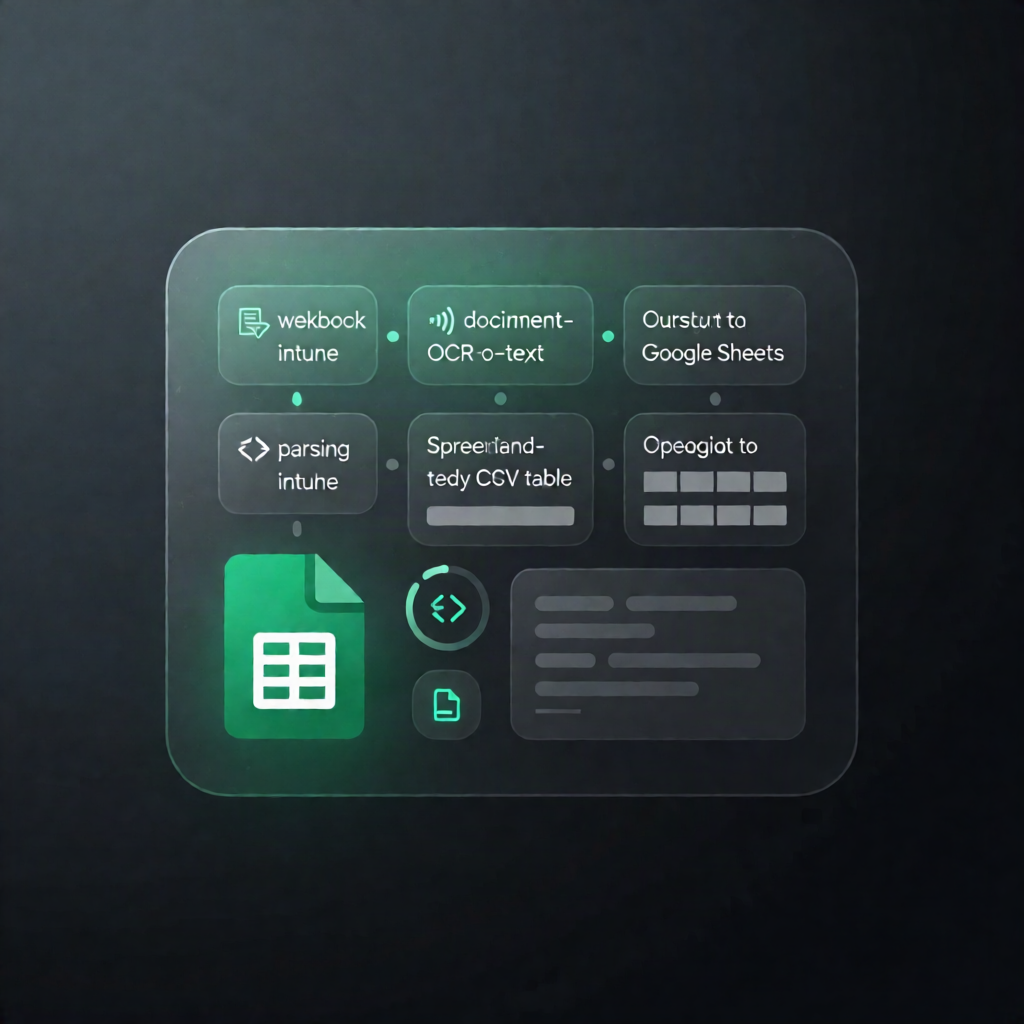 n8n Invoice OCR to CSV & Google Sheets via Webhook