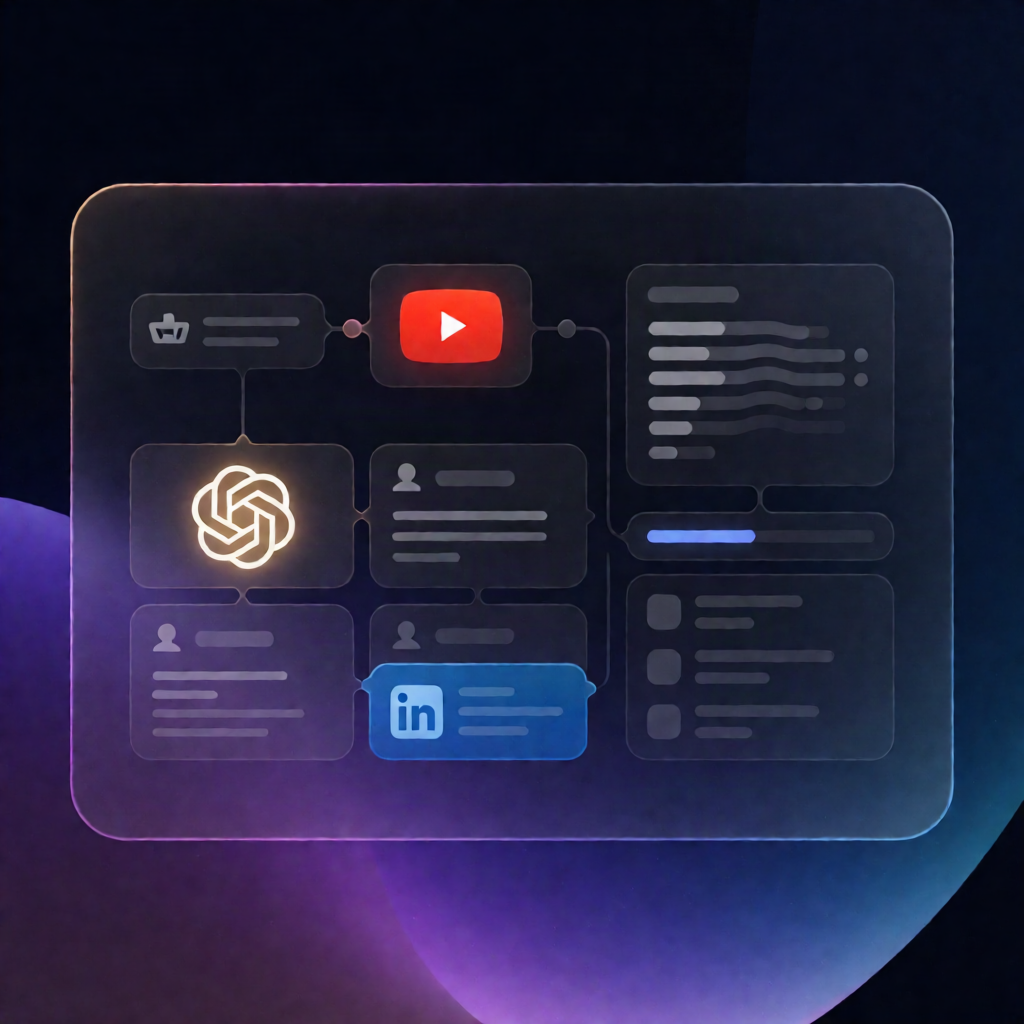 YouTube Transcript → Newsletter & Social Posts (OpenAI) n8n Webhook