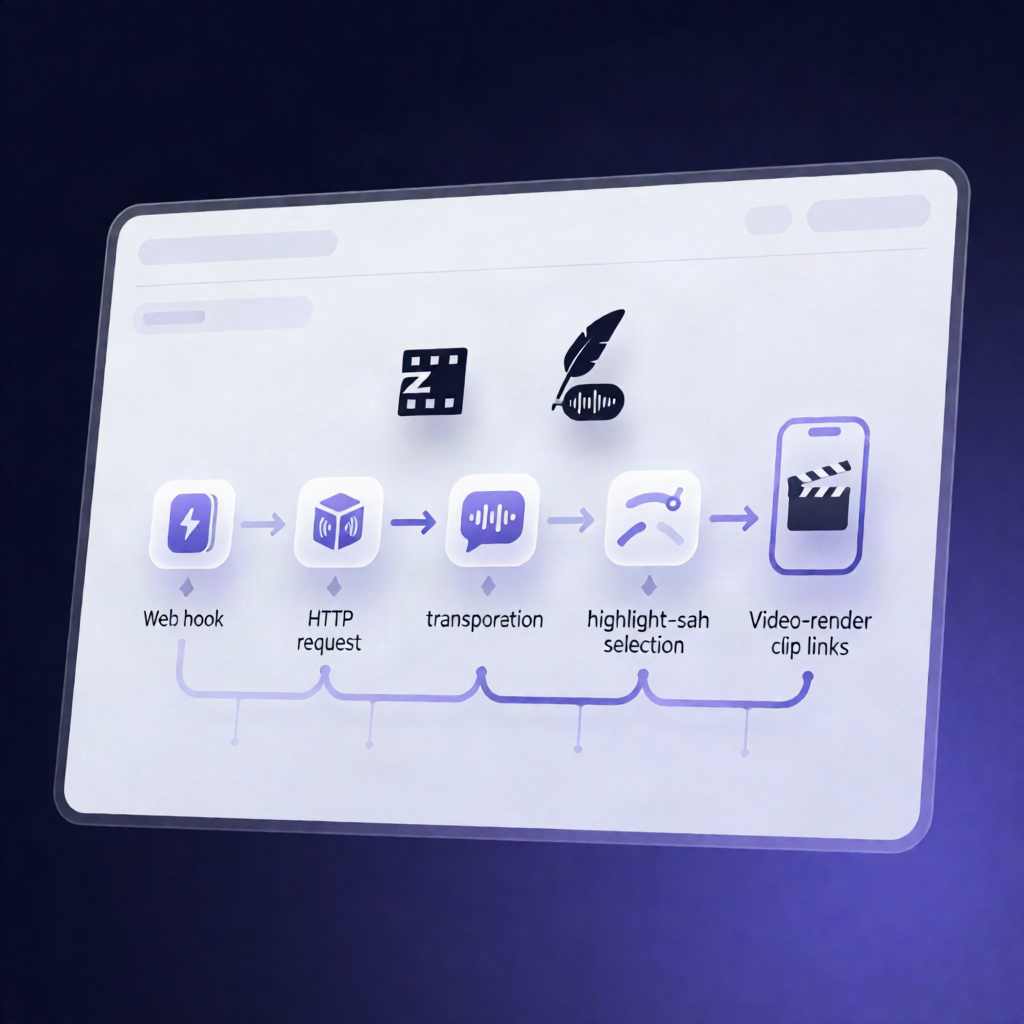 n8n Workflow: Captioned Video Highlights w/ Zvid & Webhook