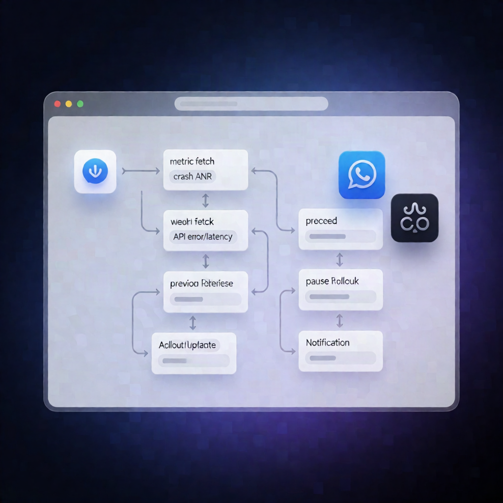 Mobile Canary Rollouts with Claude + WhatsApp Alerts (n8n)