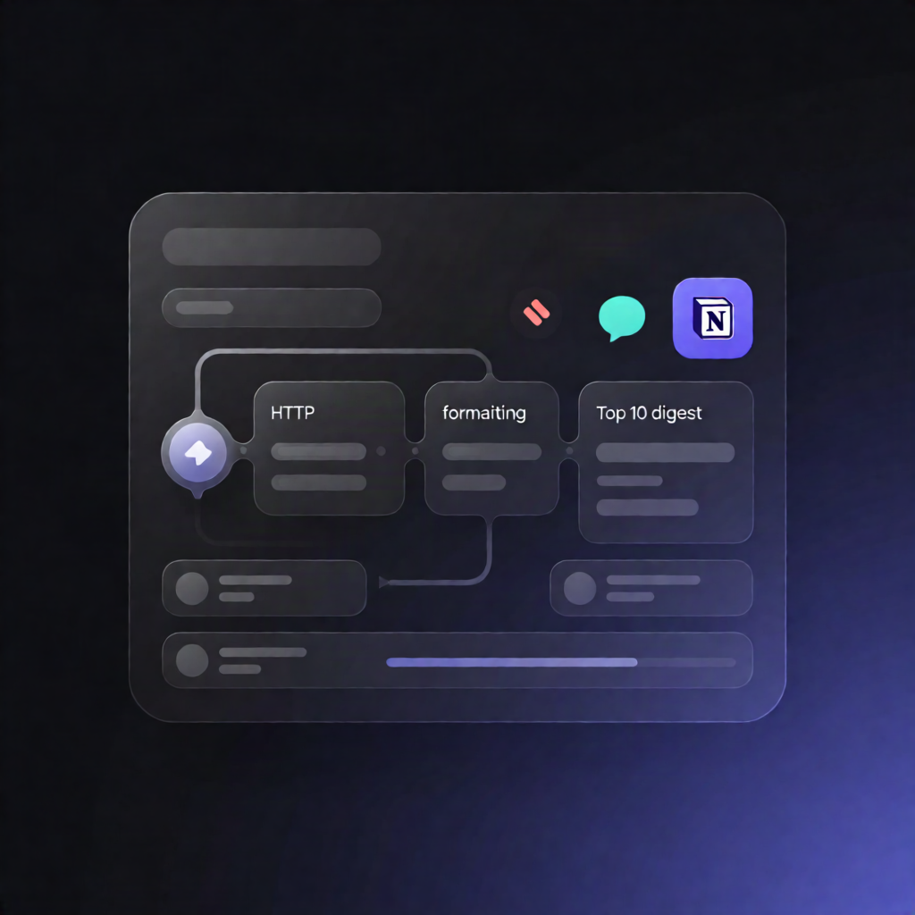 n8n Workflow: Daily Hacker News Tech Digest (Top 10)